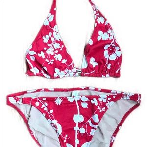 J. Crew Tropical Red Bikini